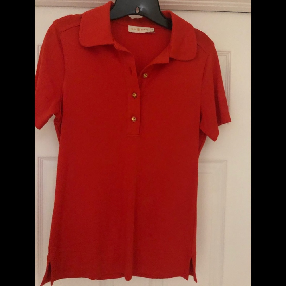 🔥TORY BURCH POLO TOP - RED - Small